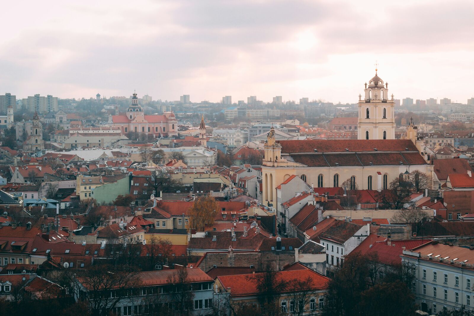 Scenic landscape in Lithuania