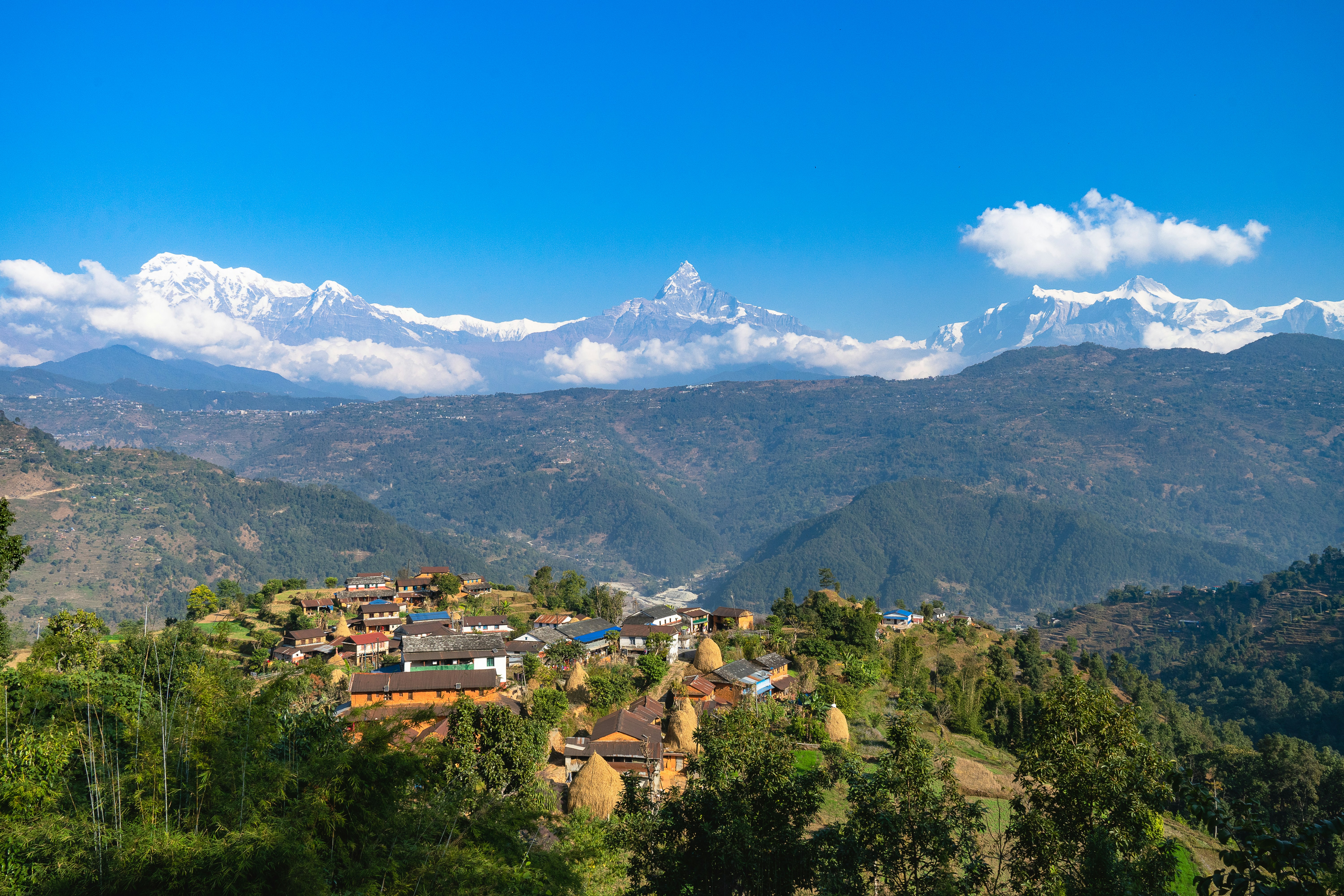 Scenic landscape in Nepal